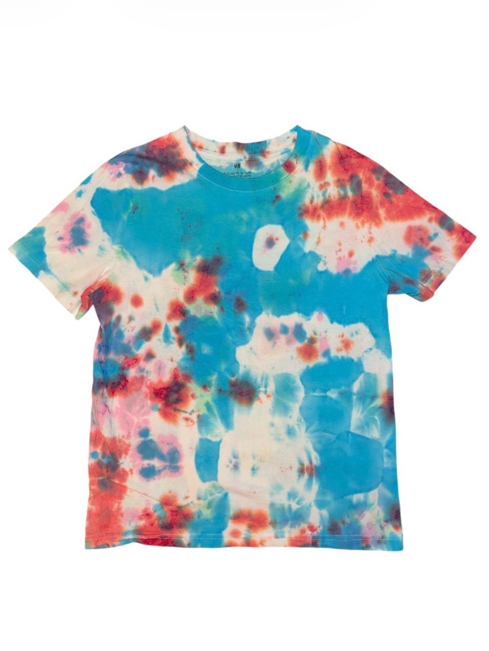 H&M Kids Tie-Dye Tee - Blue, Pink & White